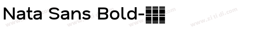 Nata Sans Bold字体转换
